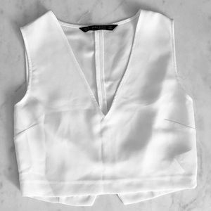 Zara v-neck cropped top